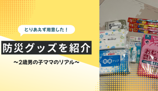 【2歳男の子ママのリアル】とりあえず用意した防災グッズを紹介